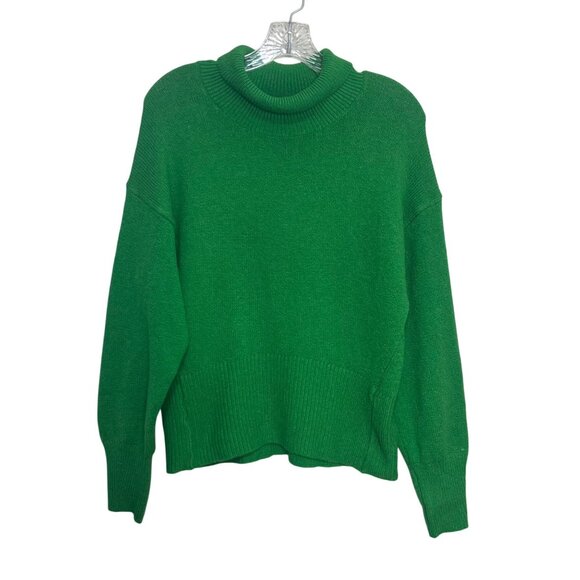 A New Day Turtleneck Sweater Womens XS Green New Pullover Cozy Casual Chic - Picture 1 of 8